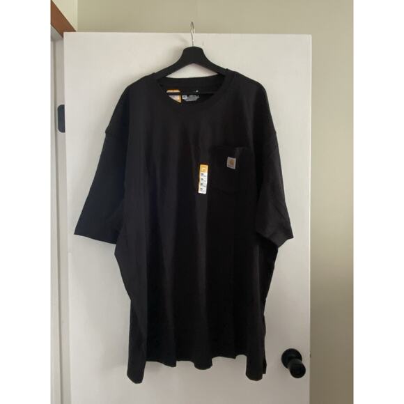 Men's Carhartt Loose Fit Shirt Black 3XL NWT Pocket Short Sleeve - Picture 1 of 6